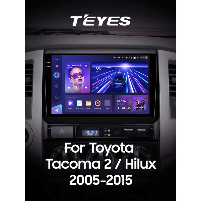 Android head unit Teyes CC3 6+128 Gb with 360° surround view° Toyota Tacoma 2 N200 Hilux 2005-2015 9" 2k (L1)