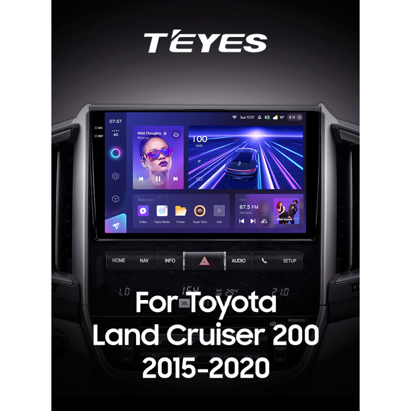 Android head unit Teyes CC3 6+128 Gb with 360° surround view° Toyota Land Cruiser 200 11 2015-2020 9" 2k