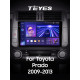 Fest eingebaute Magazin-Multimediaanlage Teyes CC3 4+64 GB für Toyota Land Cruiser Prado 150 (2009–2013, Modell B), 9-Zoll-Display, 2K-Auflösung.