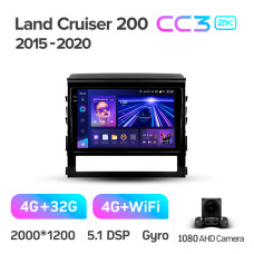 Android head unit Teyes CC3 4+32 Gb Toyota Land Cruiser 200 11 2015-2020 9" 2k