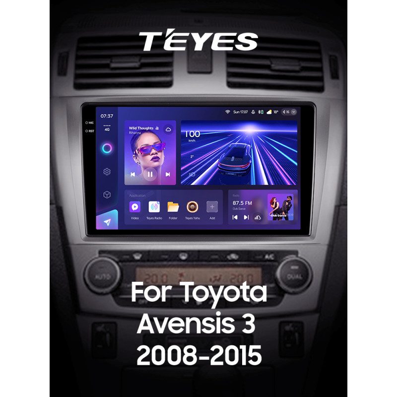 Estéreo de fábrica Teyes CC3 6+128 GB Toyota Avensis 3 (2008-2015, F1) 9