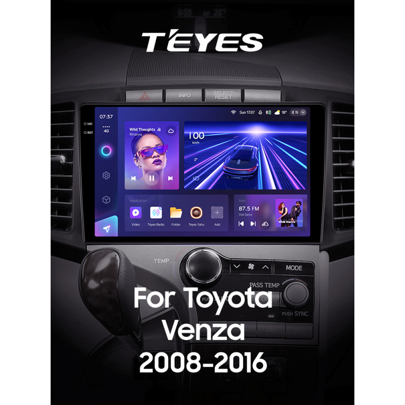 Android head unit Teyes CC3 4+32 Gb Toyota Venza 2008-2016 9" 2k