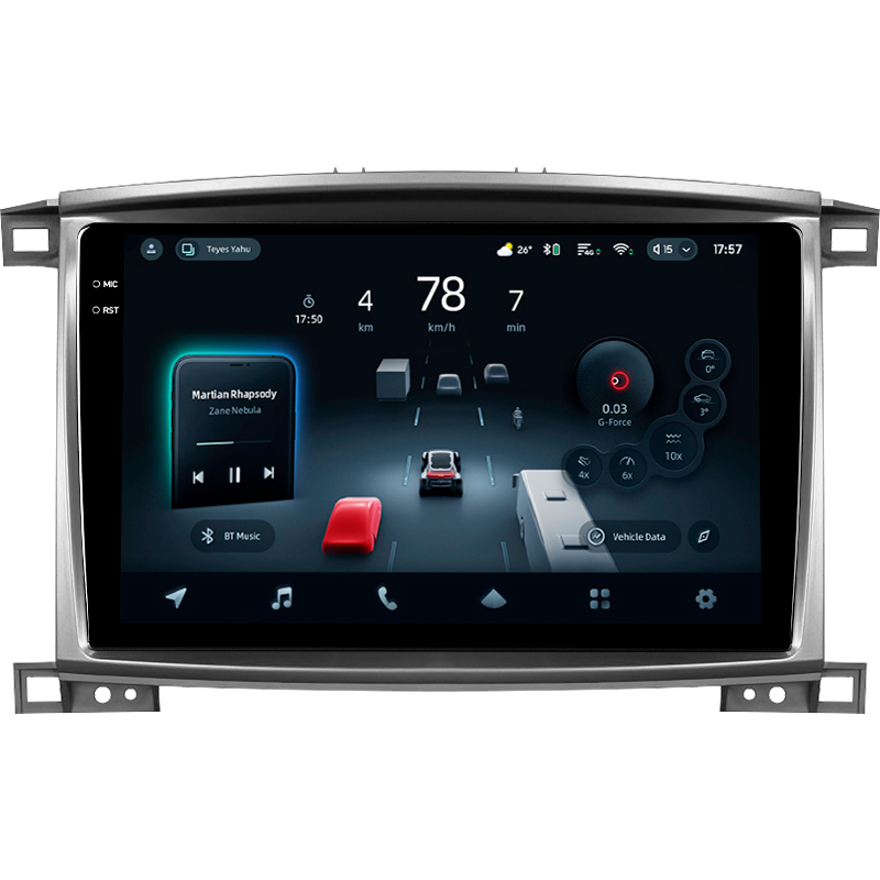 Android head unit Teyes CC4 Pro 12+256 Gb Toyota Land Cruiser LC 100-B 2002-2007 (C) 10" 2k (L2)