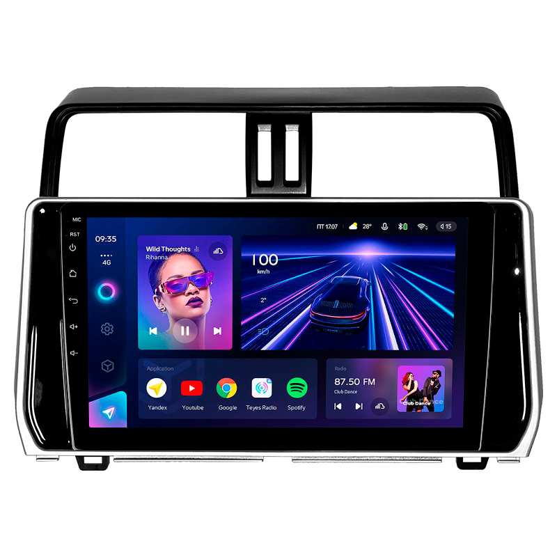 Štátní magnetofon Teyes CC3 4+32 GB pro Toyota Land Cruiser Prado 150 (2018–2020), 10