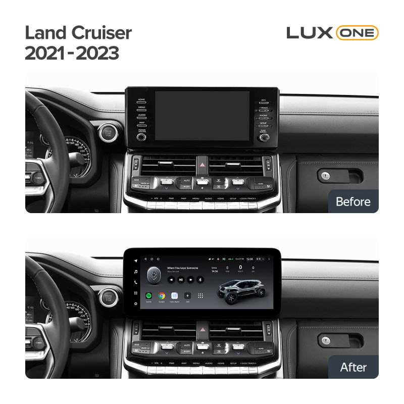Android head unit Teyes LUX ONE 6+128 Gb with 360° surround view° Toyota Land Cruiser J300 300 (F1) 2021-2023 (A) 12.3" (L1)