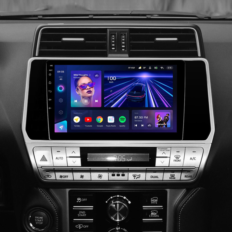 Štátní magnetofon Teyes CC3 4+32 GB pro Toyota Land Cruiser Prado 150 (2018–2020), 10