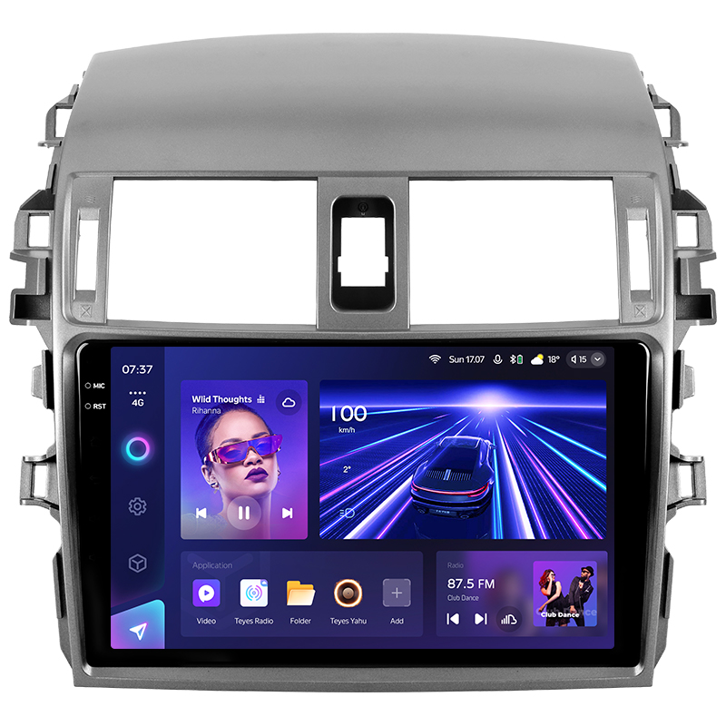 Android head unit Teyes CC3 6+128 Gb with 360° surround view° Toyota Corolla 10 E140 E150 2006-2013 (A) 9" 2k