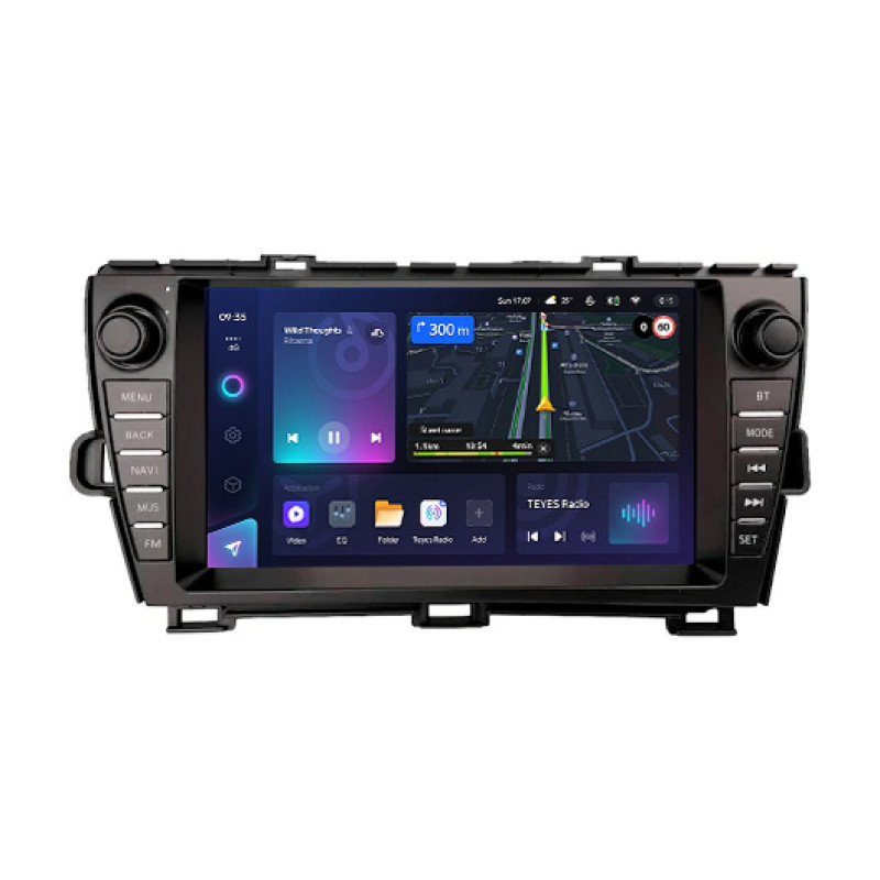 Fahrzeugradio Teyes CC3L 4+32 GB für Toyota Prius (2010–2015, LHD), Schwarz und Silber, B-MOD 9