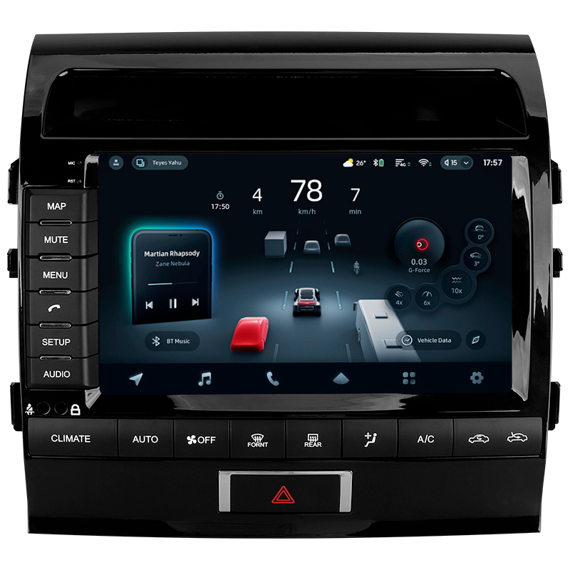 Android head unit Teyes CC4 Pro 12+256 Gb Toyota Land Cruiser 11 200 (F2) 2007-2015 (C) 9" 2k (L3)