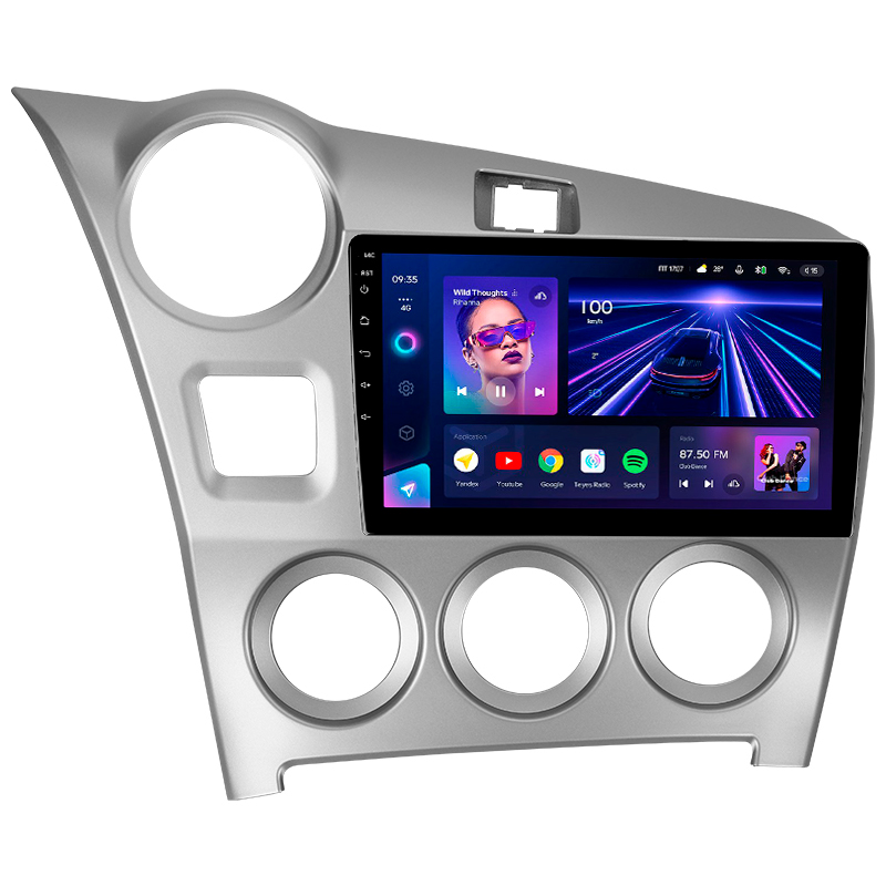 Fest eingebaute Magnetophon Teyes CC3 4+32 GB für Toyota Matrix 2 E140 (2008–2014), 9 Zoll.