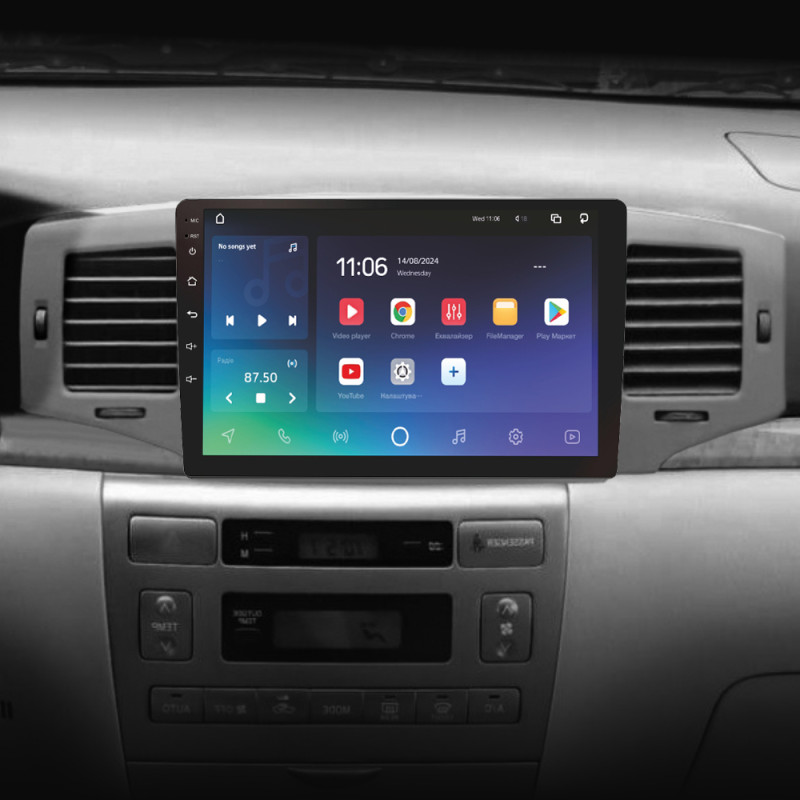 Android head unit SIGMA X9464 ANDROID 10 4+64 Gb 4G DSP Toyota Corolla 9 E120 2004-2006 9"