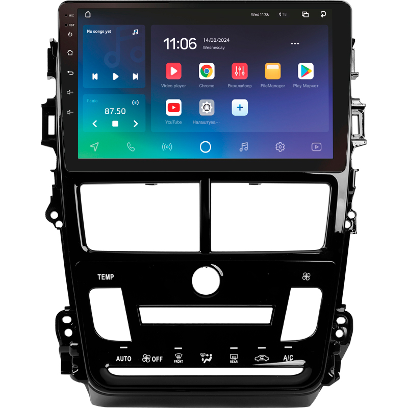Android head unit SIGMA X9432 ANDROID 10 4+32 Gb 4G DSP Toyota Yaris Vios 2017-2020 (F2) 9" (L1)