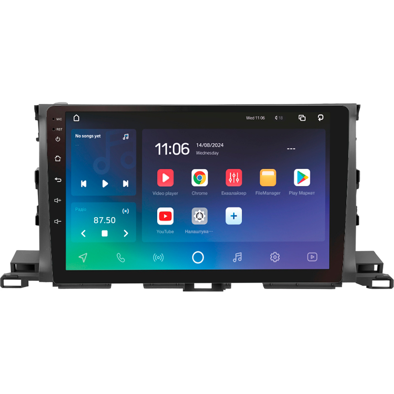 Android head unit SIGMA X10432 ANDROID 10 4+32 Gb 4G DSP Toyota Highlander 3 XU50 2013-2018 10" (L1)
