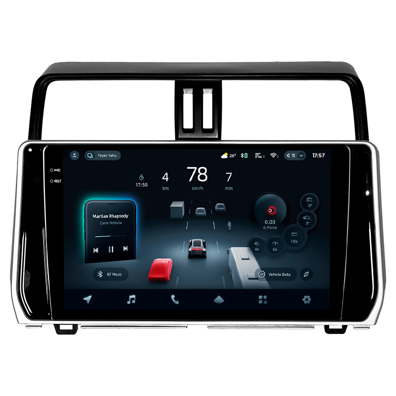 Android head unit Teyes CC4 Pro 12+256 Gb Toyota Land Cruiser Prado 150 2018-2020 10" 2k
