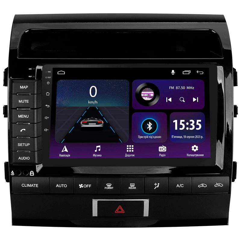 Android head unit SIGMA E9232 ANDROID 10 2+32 Gb Toyota Land Cruiser 11 200 (F2) 2007-2015 (A) 9" (L3)