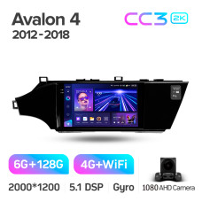 Android head unit Teyes CC3 6+128 Gb Toyota Avalon 4 IV XX40 2012 - 2018 9" 2k (L1)