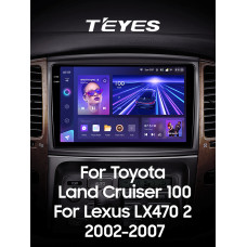 Magnetófono de fábrica Teyes CC3 6+128 GB con pantalla panorámica 360° para Toyota Land Cruiser LC 100-B (2002-2007) (C) 10