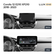 Android head unit Teyes LUX ONE 4+32 Gb Toyota Corolla 12 E210 XP210 2018-2023 (A) 12.3"