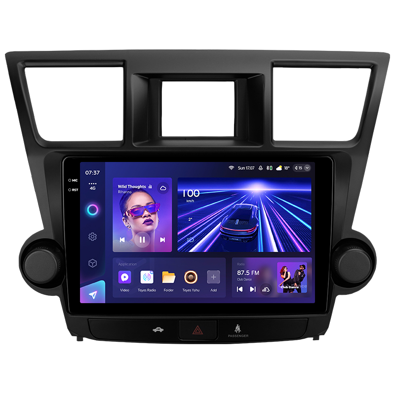 Android head unit Teyes CC3 6+128 Gb with 360° surround view° Toyota Highlander 2 XU40 2007-2013 (F2) 10" 2k (L1)