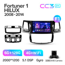 Estación de radio de fábrica Teyes CC3 6+128 GB Toyota Fortuner 1 AN50 AN60 Hilux Revo Vigo (F1) 2008-2014, 9