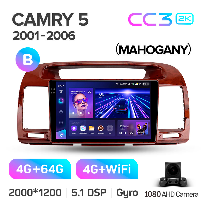 Magazynofon fabryczny Teyes CC3 4+64 GB Toyota Camry XV30 2001-2006, 9