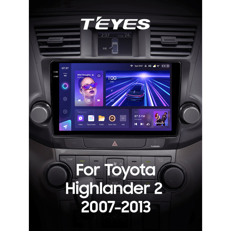 Fest eingebaute Magnetophon (Radio) Teyes CC3 4+32 GB für Toyota Highlander 2 XU40 (2007–2013, F1) mit 10