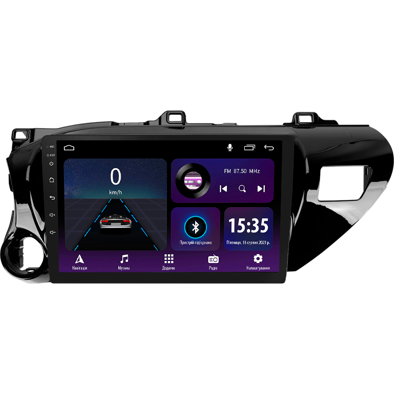 Android head unit SIGMA E10232 ANDROID 10 2+32 Gb Toyota Hilux Pick Up AN120 2015-2020 10"