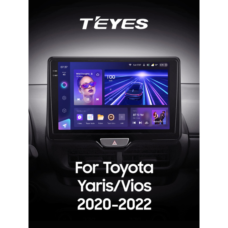 Estéreo de fábrica Teyes CC3 4+64 GB Toyota Yaris Vios (1 DIN) 2020-2022 10