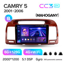 Fest eingebaute Magnetola Teyes CC3 (6x128 GB) mit 360°-Rundumsichtkamera für Toyota Camry XV30 (2001–2006, B9) – 9