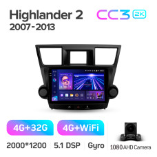 Android head unit Teyes CC3 4+32 Gb Toyota Highlander 2 XU40 2007-2013 (F2) 10" 2k (L1)