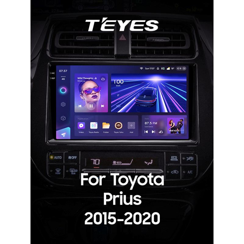 Festplatten-Magnetophon Teyes CC3 4+64 GB für Toyota Prius (XW50, 2015–2020) mit 9