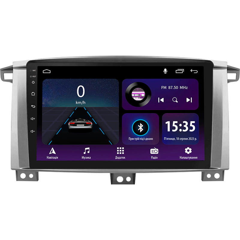 Android head unit SIGMA E9232 ANDROID 10 2+32 Gb Toyota Land Cruiser LC 100-A 2002-2007 (A) 9"