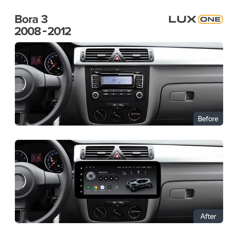 Estéreo de fábrica Teyes LUX ONE 6+128 GB para Volkswagen Bora Golf 6 Passat Scirocco Sharan Touran, Skoda Octavia Fabia 2 (YJ) 2003-2016, 12.3