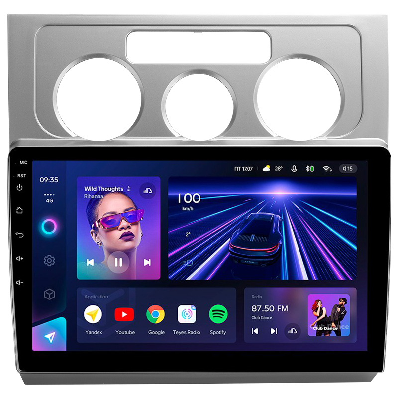 Android head unit Teyes CC3 4+32 Gb Volkswagen Touran 1 2003-2010 (F1) 10"
