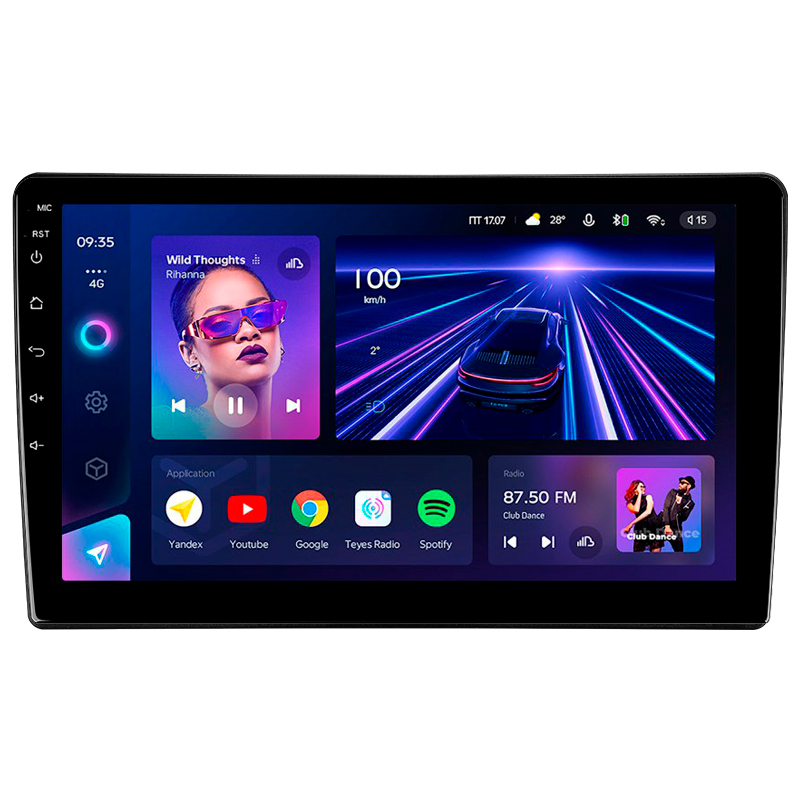 Android head unit Teyes CC3 4+32 Gb Volkswagen Universal For Volkswagen Bora/Golf 6/Passat/Scirocco/Sharan/Touran For Skoda Octavia/Fabia 2 PQ 10"