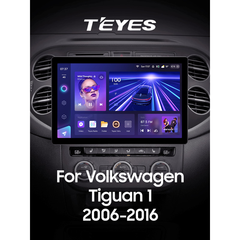 Android head unit Teyes CC3 4+32 Gb Volkswagen Tiguan 1 NF 2006-2017 (F1) 13" 2k