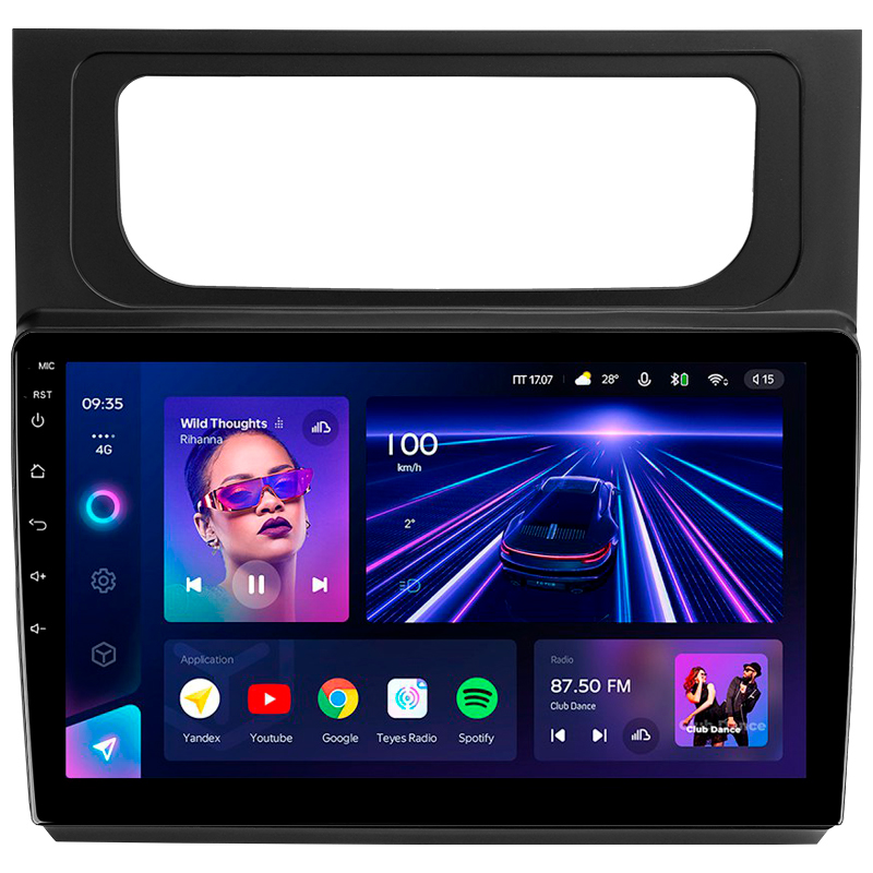 Android head unit Teyes CC3 4+32 Gb Volkswagen Touran 2 1T 2010-2015 10"