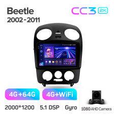 Android head unit Teyes CC3 4+64 Gb Volkswagen Beetle A4 2002 - 2011 9" 2k