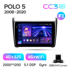 Android head unit Teyes CC3 4+32 Gb Volkswagen POLO 5 (F1) 2008-2020 9" 2k