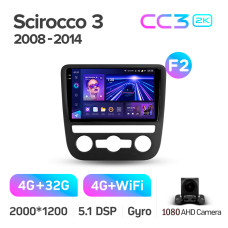 Android head unit Teyes CC3 4+32 Gb Volkswagen Scirocco 3 III Mk3 2008-2014 (F2) 9" 2k