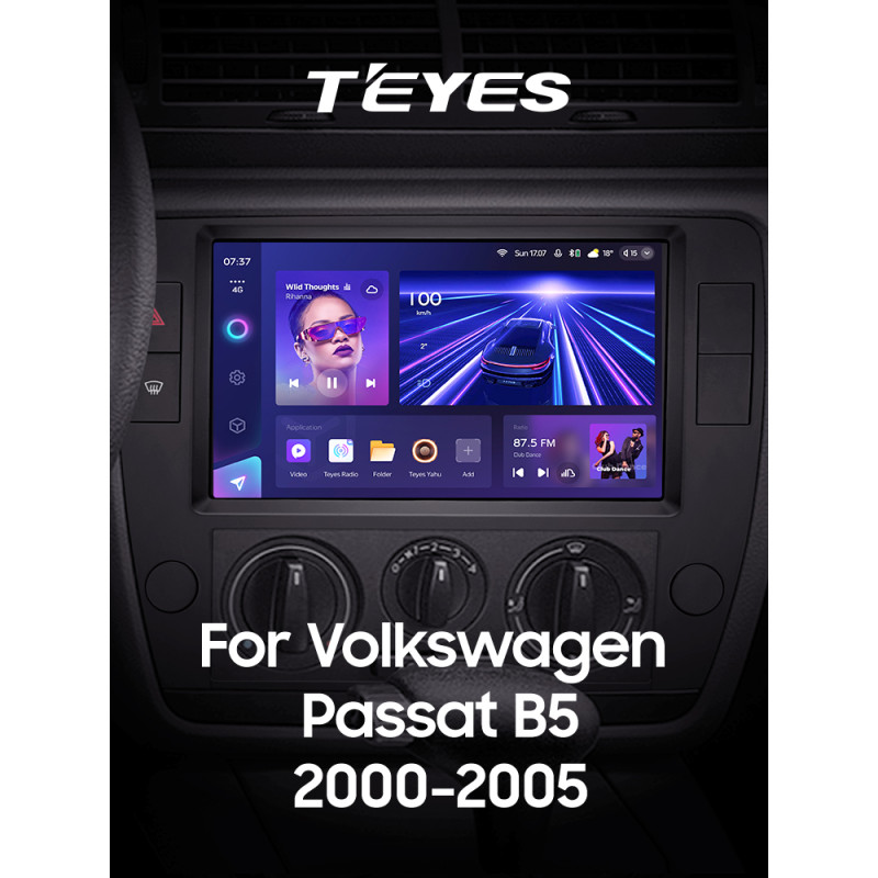 Android head unit Teyes CC3 6+128 Gb with 360° surround view° Volkswagen Passat B5 2000-2005 9" 2k
