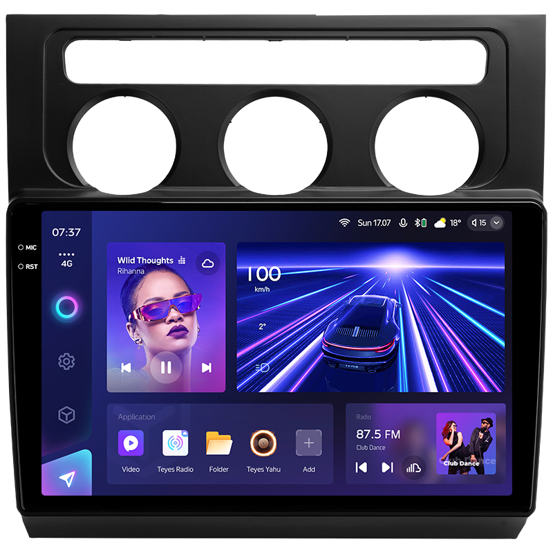 Android head unit Teyes CC3 6+128 Gb with 360° surround view° Volkswagen Touran 1 2003-2010 (F2) 10" 2k