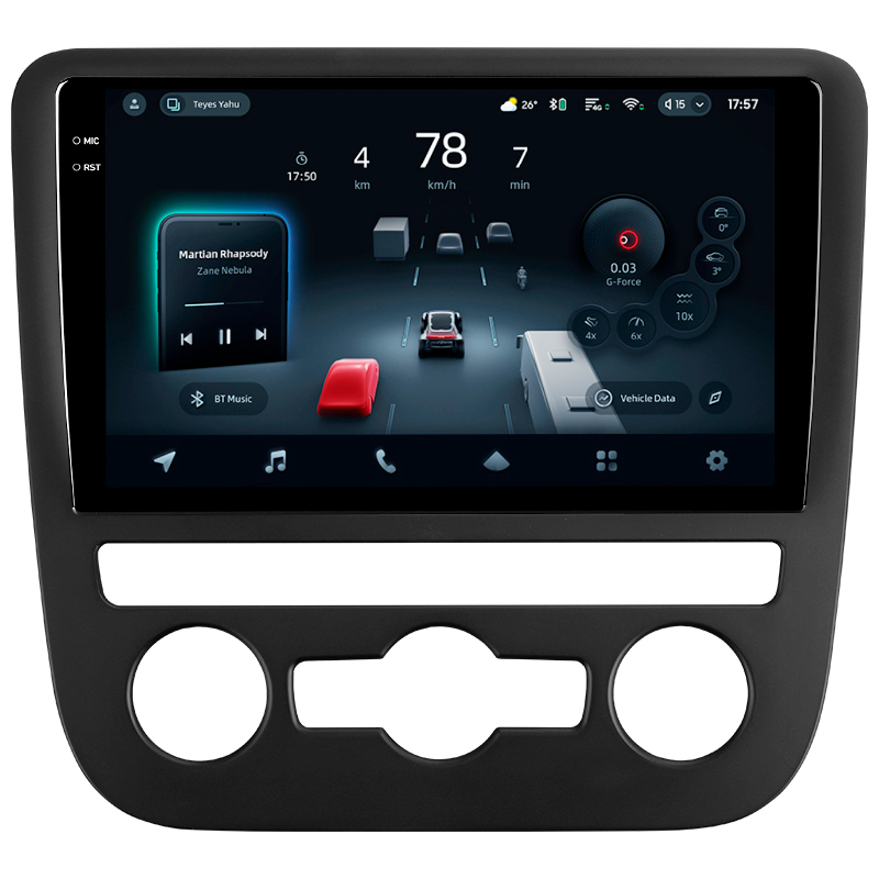 Fest eingebaute Magazinlautsprecher Teyes CC4 Pro 8+128 GB für Volkswagen Scirocco III (Mk3, Baujahr 2008–2014, Typ F2) – 9 Zoll, 2K.