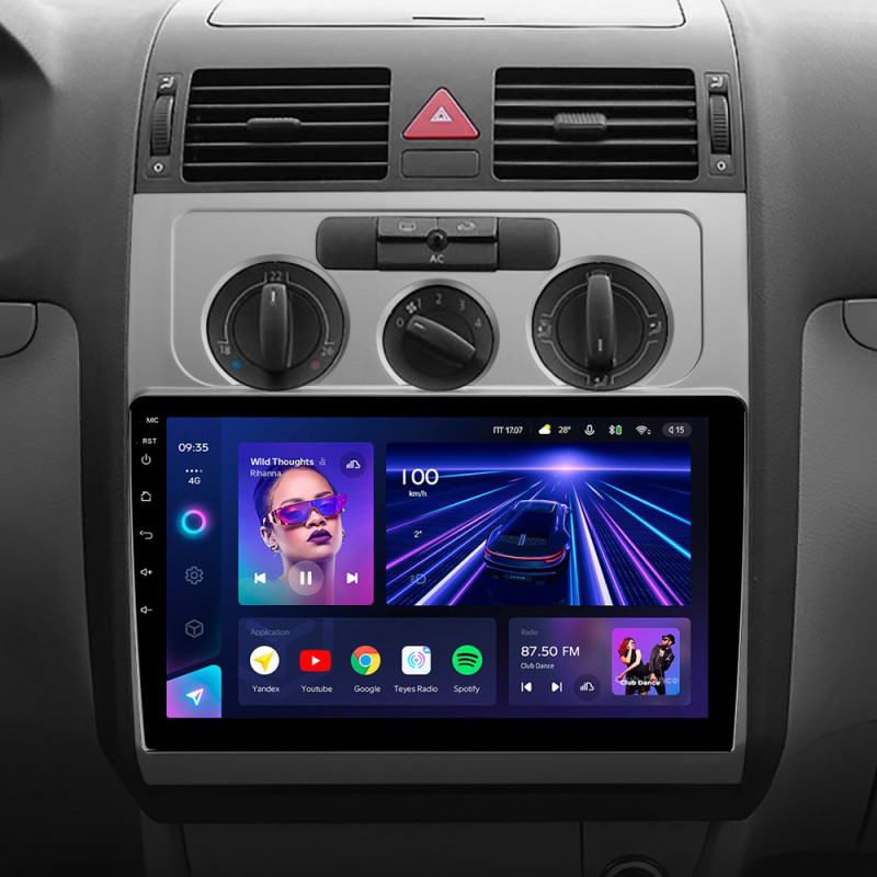Android head unit Teyes CC3 4+32 Gb Volkswagen Touran 1 2003-2010 (F1) 10"