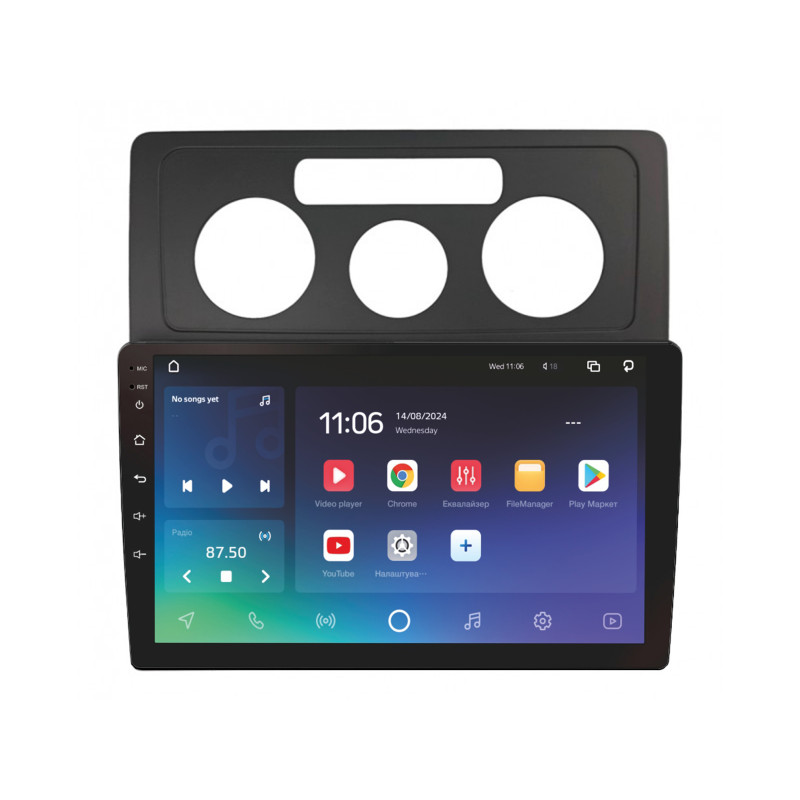 Android head unit SIGMA X10432 ANDROID 10 4+32 Gb 4G DSP Volkswagen Touran 1 2003-2010 (F1) Black 10"