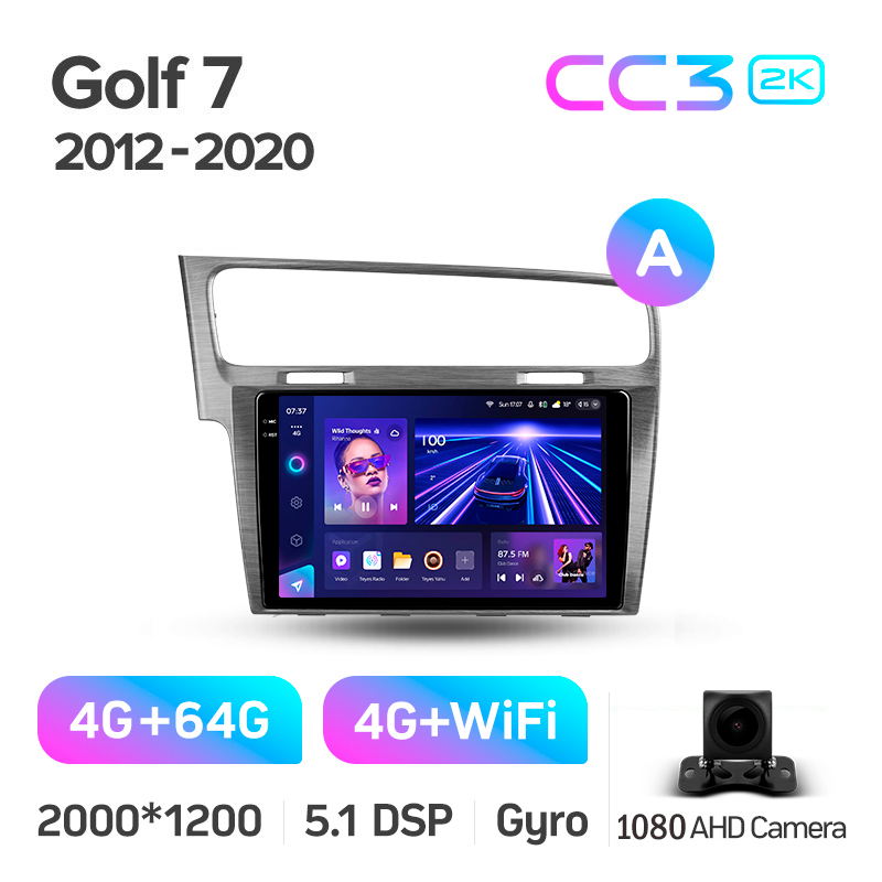 Magazynofon Teyes CC3 4+64 GB Volkswagen Golf 7 MK7 (F1) 2012–2020, 10