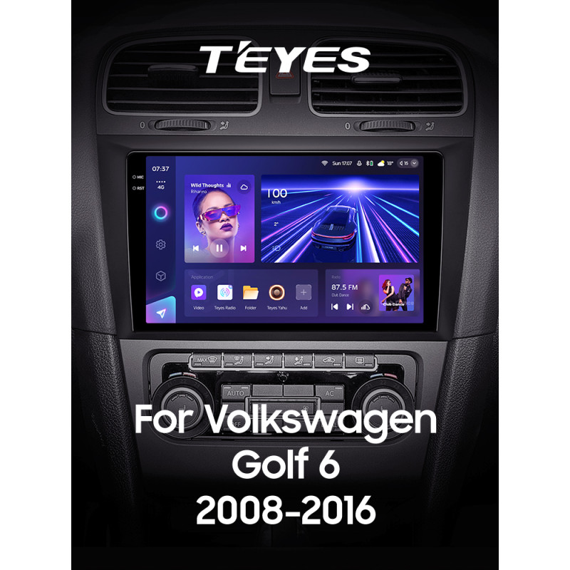 Android head unit Teyes CC3 4+64 Gb Volkswagen Golf 6 2008-2016 9" 2k