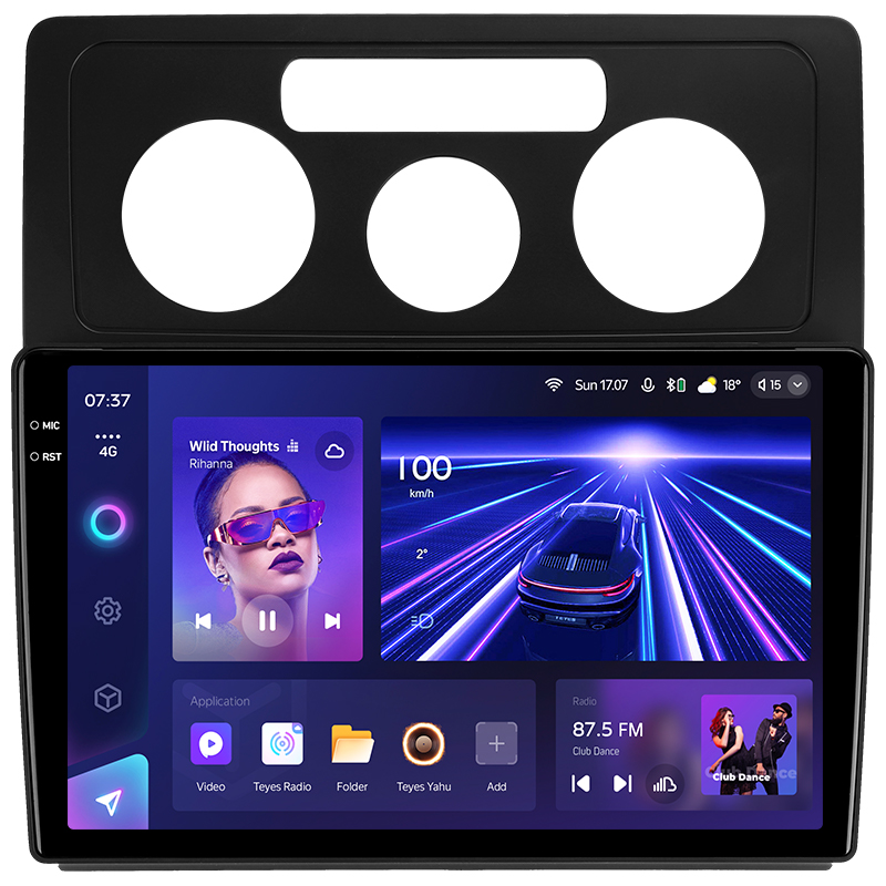 Android head unit Teyes CC3 4+32 Gb Volkswagen Caddy 2K 3 III 2004 - 2010 10" 2k