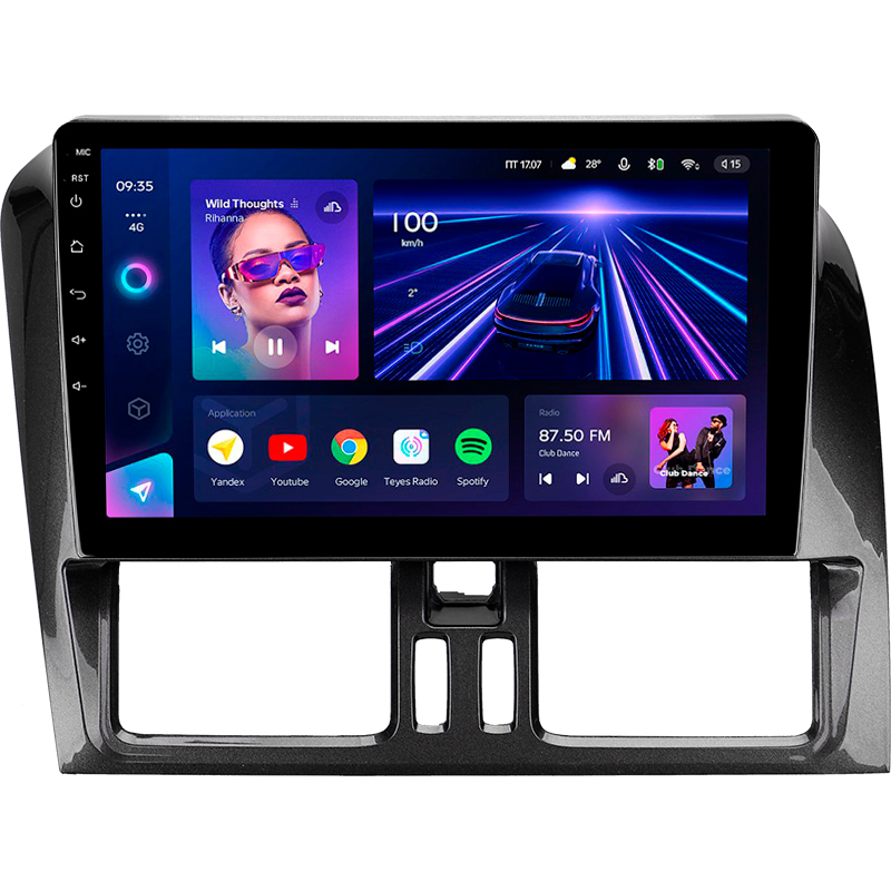 Android head unit Teyes CC3 4+32 Gb Volvo XC60 I 1 (A) 2008-2013 9" (L1)