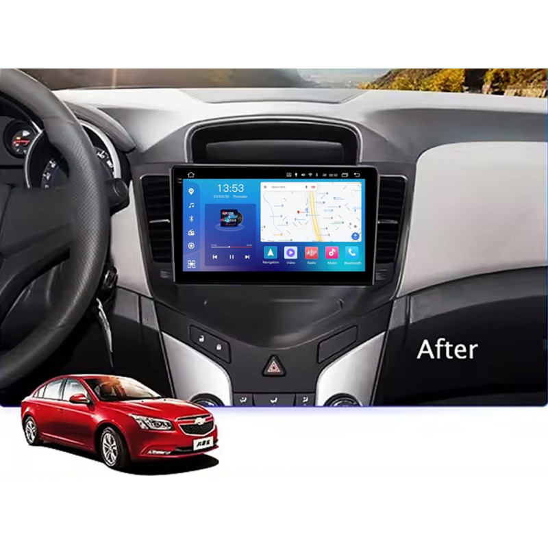 Android head unit FORS.auto FS 4 PRO (2K) for Chevrolet Cruze (4+64Gb, 9") 2008-2011